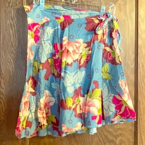 Massimo Dutti Floral Wrap Skirt